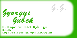 gyorgyi gubek business card